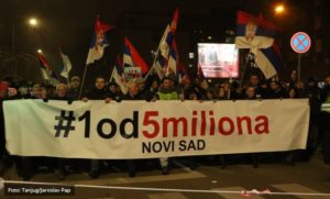 Protesti “Jedan od pet miliona” i večeras u više gradova Srbije