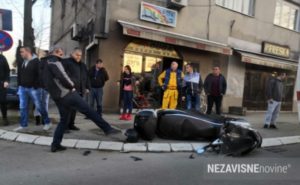 Sudar automobila i motocikla u Banjaluci