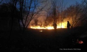 VIDEO – Vatrogasci se bore sa velikim požarom na Starčevici
