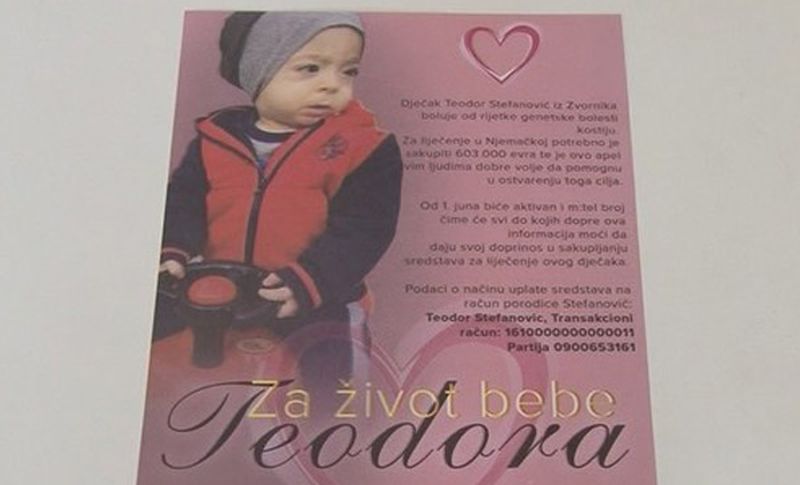 Malom Teodoru hitno potreban novac za liječenje u inostranstvu!