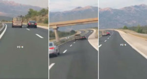 VIDEO – Izuzetno opasna vožnja: Jedan drugog pokušali izgurati s saobraćajnice