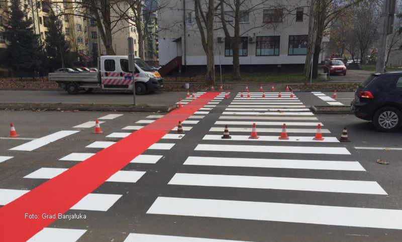 Obilježena uočljivija signalizacija u Krfskoj ulici