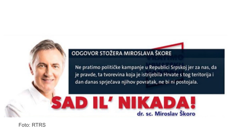 Škoro: Srpska ne bi trebalo da postoji; Govedarica: Škoro vodi ozbiljnu kampanju
