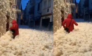 VIDEO – Nevjerovatan prizor u Kataloniji: Ulice prekrivene morskom pjenom