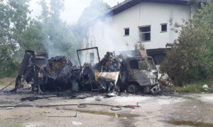 Izgorio kamion, vozač sa teškim opekotinama prevezen u Banjaluku