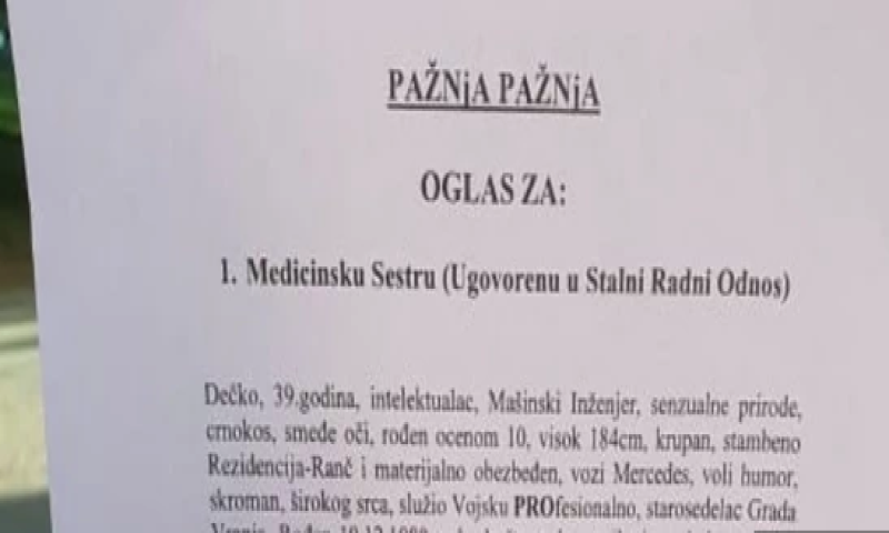 Pažnja, pažnja! Traži se žena koja ne nervira, ne provocira, ne pravi ljubomornim i to nije sve FOTO