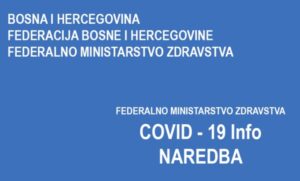 Nova naredba Kriznog štaba Federalnog ministarstva zdravstva