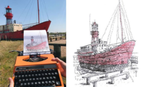 Majstor neobičnog “zanata”: Britanski umjetnik crta uz pomoć pisaće mašine