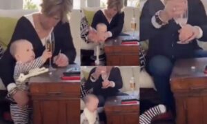 Hit dana! Baka pustila unuka da padne na dupence zbog čaše vina VIDEO