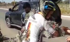 Ovo mora da boli: Biciklista tokom trke pao u kaktuse VIDEO
