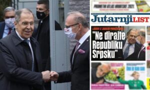 Jutarnji o posjeti Lavrova: NATO dobio poruku “Ne dirajte Republiku Srpsku”