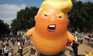 “Izvanredna i domišljata ideja”: Balon sa Trampovim likom ima novi dom VIDEO