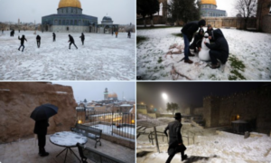 Rijetki bijeli prizori: U Jerusalemu pao snijeg nakon šest godina, ljudi oduševljeni VIDEO