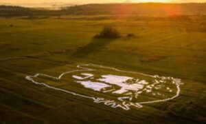 Sve čari umjetnosti: U polju izradile lik Isusa Hrista veličine 75 puta 55 metara VIDEO