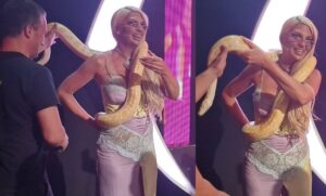 Šok na snimanju Zvezda Granda: Jelena Karleuša stavila pitona oko vrata VIDEO