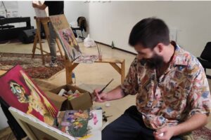 Mladi umjetnici iz cijele BiH slikaju u Tuzli: Galerijski prostor ispunjen umjetničkim djelima