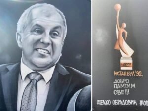 Navijači Partizana trenerskoj legendi: U Kozarskoj Dubici mural Željku Obradoviću