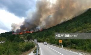 Buktinja se otima kontroli! Požar ugrožava magistralni put Ljubinje-Trebinje