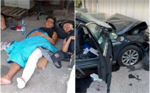 Migranti ukrali automobil, pa se zabili u zid i zadobili teške povrede FOTO