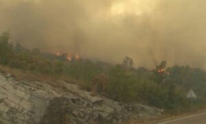 Vatra i dalje bukti: Aktivan požar u rejonu Uvjeća-Zupci u Trebinju, vatrogasci na terenu