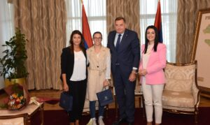 Dodik ugostio olimpijsku šampionku: Svaki uspjeh srpskih sportista je uspjeh Srpske