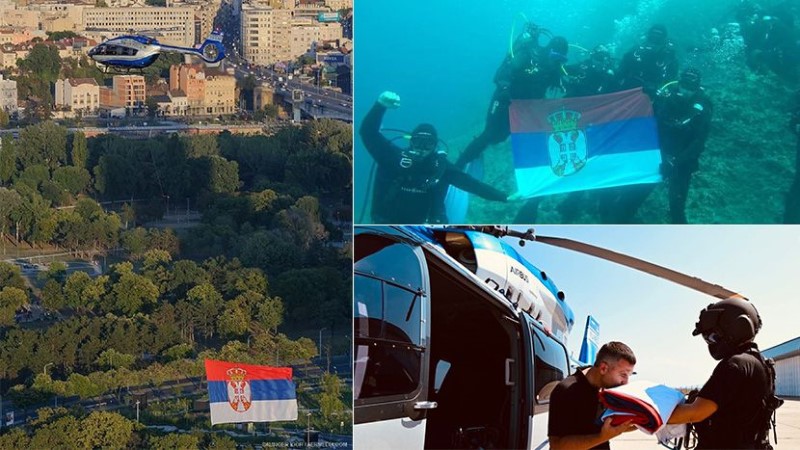 Ljube je, “pliva” pod vodom, vijori sa svih strana: Najzanimljivije fotografije sa Dana zastave FOTO