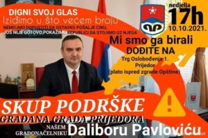 “Još nije gotovo, pokažimo da stojimo iza njega”: Prijedorčani organizuju skup podrške Pavloviću