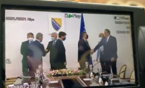 Počeo sastanak u Predsjedništvu BiH: Pogledajte kako je Dodik pozdravio Metjua Palmera VIDEO