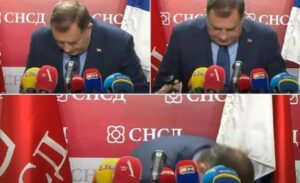 “Al’ griju ovi u SNSD-u” Dodik srušio mikrofon tokom pres konferencije, pa uradio ovo VIDEO
