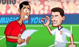 Napravljen crtani o utakmici Portugal – Srbija: Tadić i Mitrović glavni akteri VIDEO