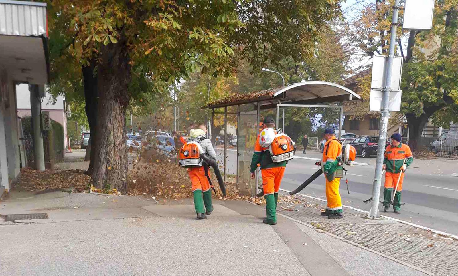Jesenje sređivanje Banjaluke: U toku sakupljanje lišća sa javnih gradskih površina FOTO