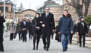 Sahrana Ksenije Vučić: Stigao predsjednik Srbije sa sinom i kćerkom