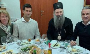 Porodica Đoković u Hramu Svetog Save: Novak popio rakiju sa patrijarhom Porfirijem