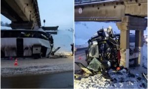 Autobus udario u željeznički most: Pet osoba poginulo u teškoj nesreći u Rusiji