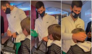 Dirljiv susret sa mladim navijačem: Novak dao poklon dječaku VIDEO