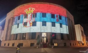 Dokaz prijateljstva i podrške: Palata Republike u bojama zastave Srbije FOTO