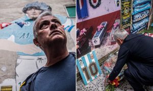Trener odao poštu Maradoni: Murinjo položio cvijeće ispred murala VIDO