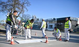 Za bolju sigurnost: U Banjaluci počelo obilježavanje horizontalne saobraćajne signalizacije