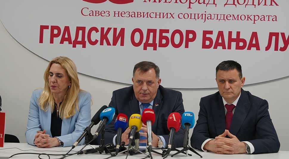 Dodik nakon stranačkog sastanka u Banjaluci: Bez SNSD-a nema očuvanja Srpske
