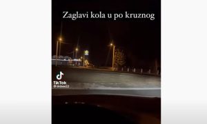 Bahata vožnja u Gradišci: Mladić uhapšen nakon prelaska preko sredine kružnog toka VIDEO