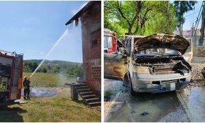 Vatrogasci imali pune ruke posla: U Banjaluci gorjeli kuća i kombi