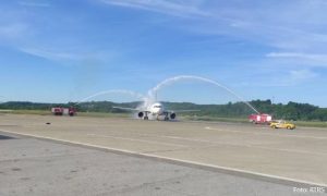 Značajan momenat za Srpsku: Na banjalučkom Aerodromu dočekan prvi promotivni let Hurgada – Banjaluka