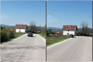 Usred bijela dana: Vozač pijan sletio sa puta i udario u kuću VIDEO