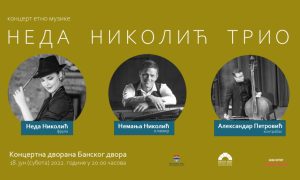 U dvorani Banskog dvora: Koncert etno muzike Neda Nikolić Trio