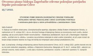 Bez imalo stida: Hrvatski biskupi u pismu patrijarhu Porfiriju negirali postojanje logora u Jastrebarskom i Sisku