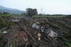 Prve fotografije olupine aviona koji je poletio iz Srbije i pao u Grčkoj FOTO
