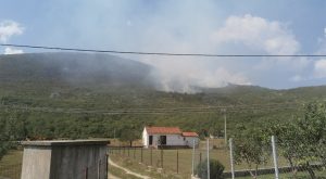 Vjetar rasplamsao vatru: Požar sa Leotara se spušta prema selu Jasen