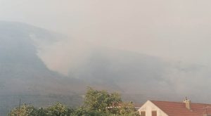 Helikopter gasi vatru na Leotaru: Požarna linija duga 300 metara
