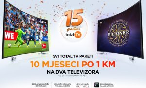 Svi paketi 10 mjeseci po 1 KM: Sada je pravo vrijeme da postanete Total TV korisnik!