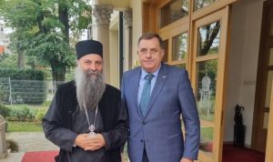 Dodik se sastao sa patrijarhom Porfirijem: Razgovarali o aktuelnoj situaciji u Republici Srpskoj